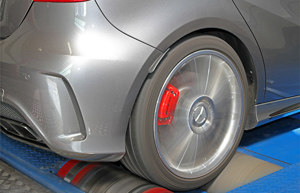 Mercedes A45 AMG en el banco de pruebas